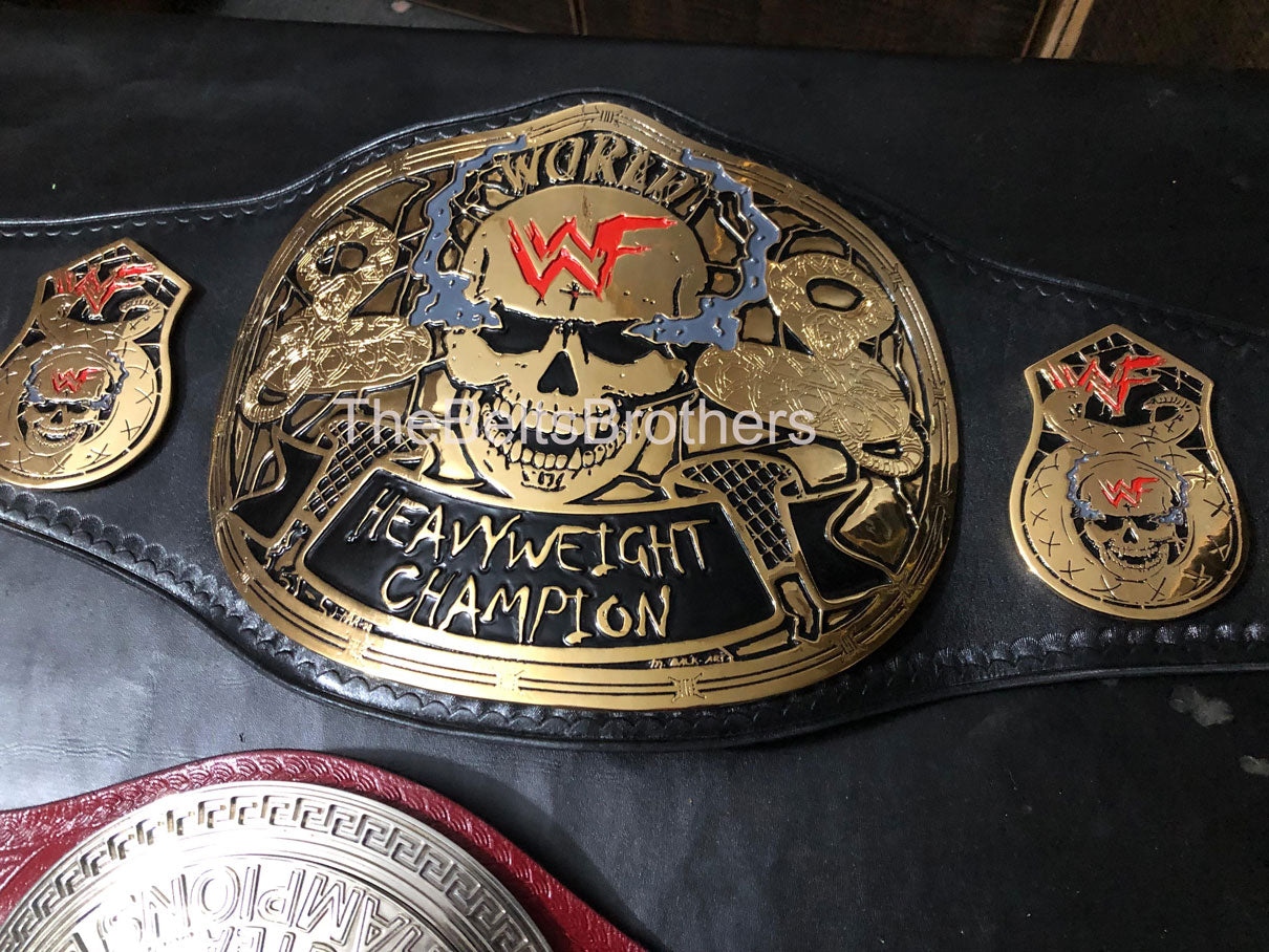 WWF Smoking Skull Championship Replica Title Belt - THE BELTS BROTHERS LTD
