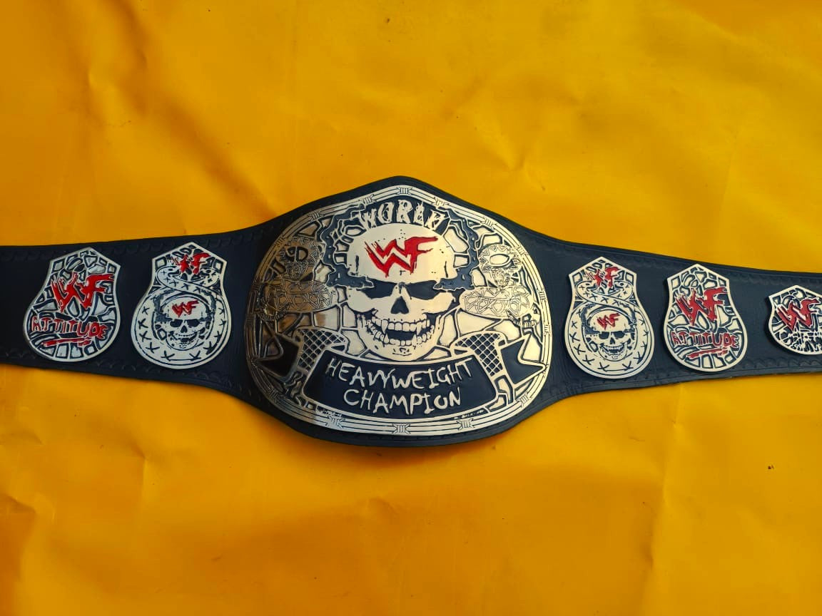 WWF Smoking Skull Championship Replica Title Belt - THE BELTS BROTHERS LTD