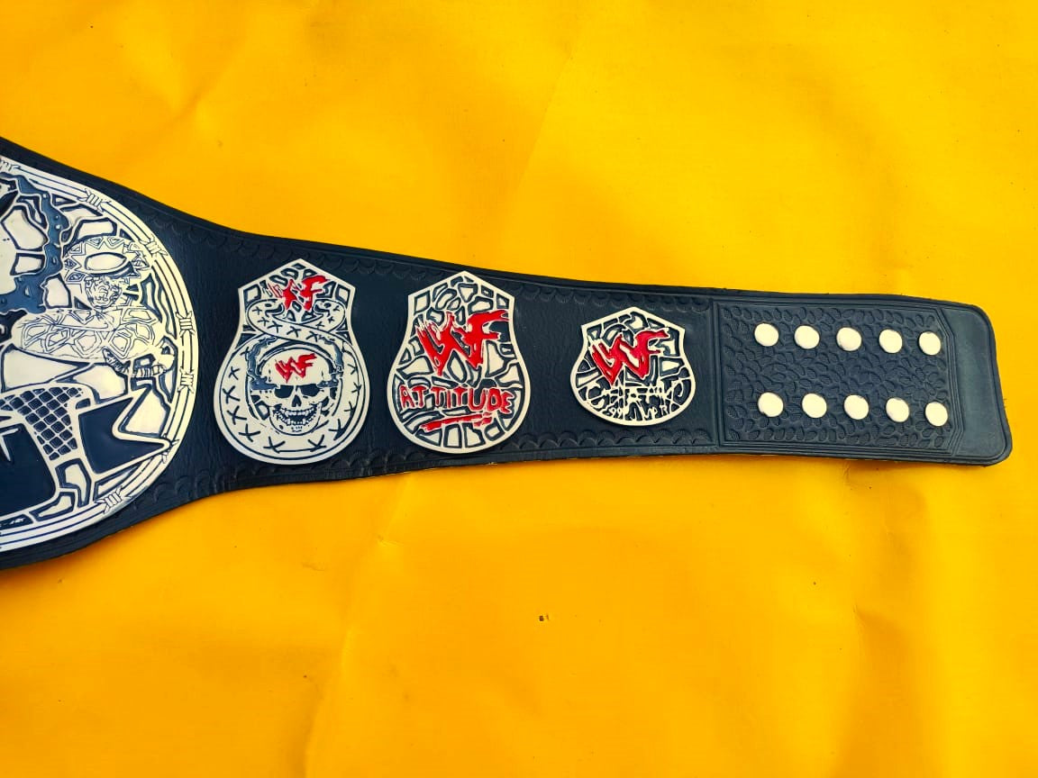 WWF Smoking Skull Championship Replica Title Belt - THE BELTS BROTHERS LTD