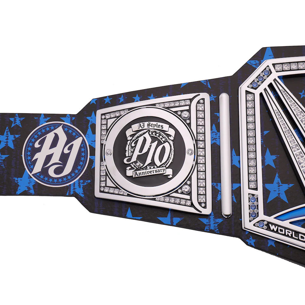 AJ Styles 10th Anniversary Signatures Series Championship Replica Title Belt